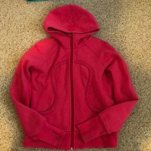 Pink zip up lululemon sweater